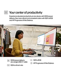 Hp Series 5 Pro 524pu 23.8" 16:9 Full Hd 100Hz Ips Lcd Usb-c Monitor, Jet Black