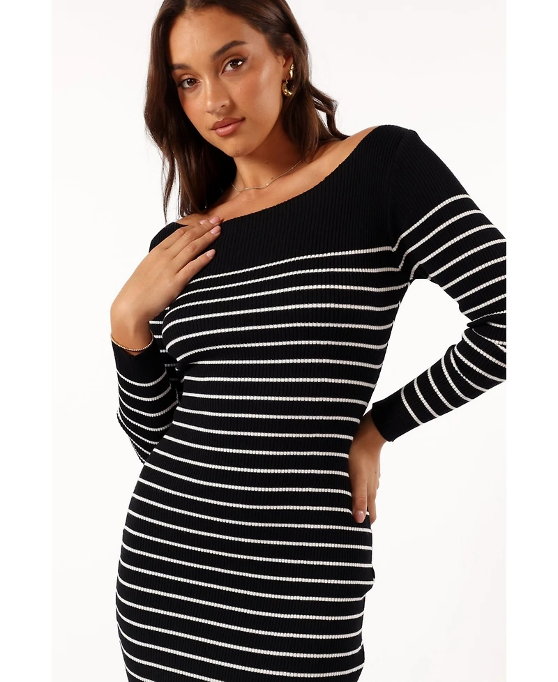 Petal and Pup Womens Baxtor Off The Shoulder Midi Dress