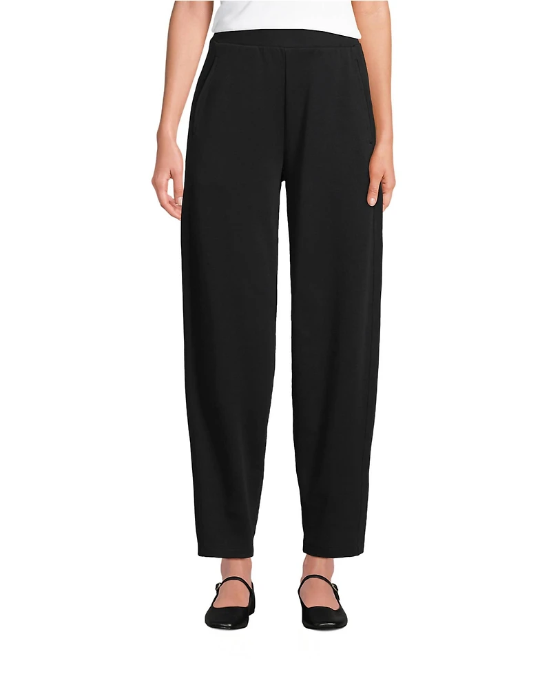 Lands' End Women's Sport Knit High Rise Barrel Ankle Pants