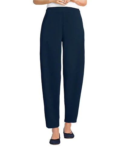 Lands' End Women's Sport Knit High Rise Barrel Ankle Pants