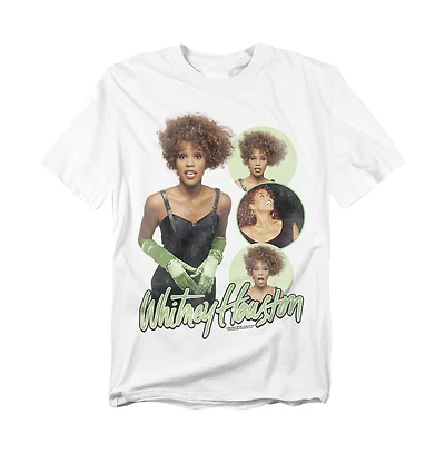 Men's Whitney Houston 01 Leather and Green Gloves T Shirt