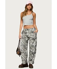 Edikted Women's Camo Straight Leg Sweatpants