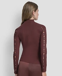 Dkny Women's Grommet Long Sleeves Sweater
