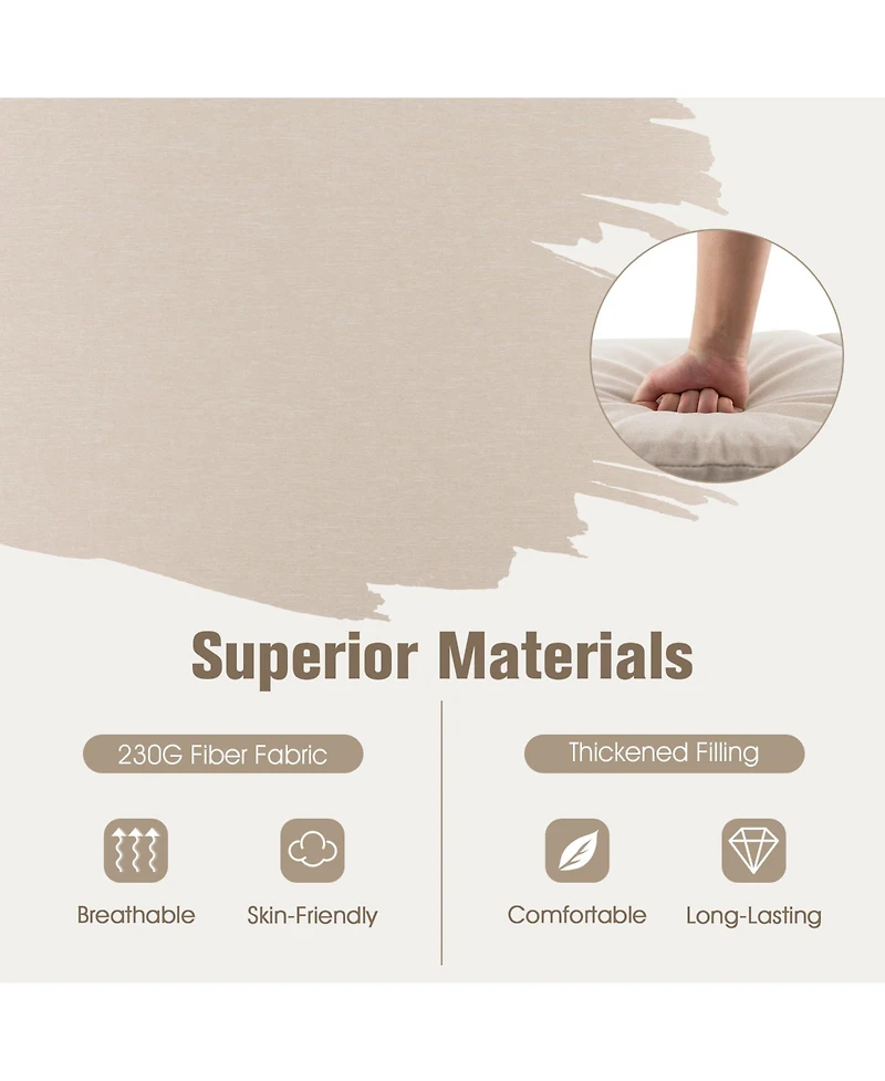 Gymax 2PCS Patio Lounge Chair Recliner Chair w/ 3-Position Adjustable Backrest & Cushion