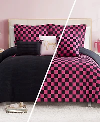 Juicy Couture Checkerboard Reversible 6-Pc. Comforter Set