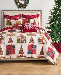 Greenland Home Fashions Deck the Halls Holiday 2-Pc. Quilt Set, Twin