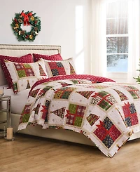 Greenland Home Fashions Deck the Halls Holiday 3-Pc. Quilt Set