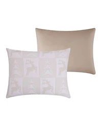 Greenland Home Fashions Reindeer Games Holiday Matelasse -Pc. Coverlet Set