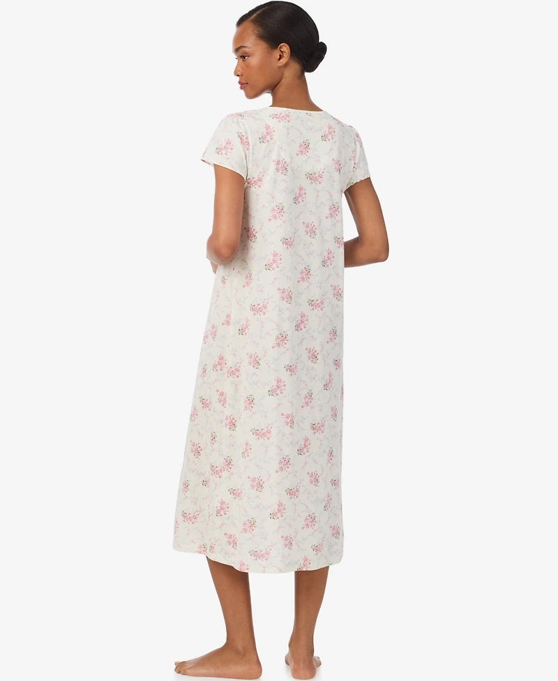 Lauren Ralph Women's Keyhole Neck Ballet Nightgown