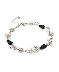 Betsey Johnson Faux Stone Teddy Bead Charm Collar Necklace
