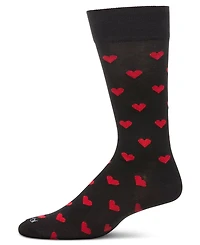MeMoi Men's Hearts Crew Socks
