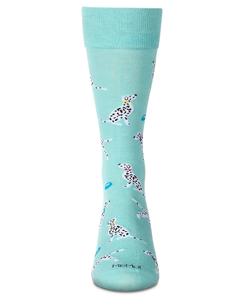 MeMoi Men's Dalmatian Crew Socks