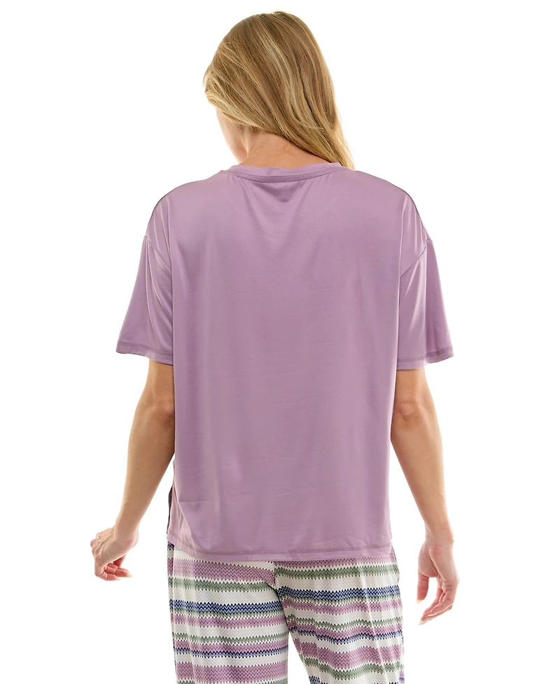 Roudelain Women's Drop Shoulder Crew Neck T-Shirt