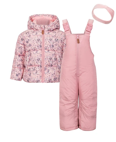 S Rothschild & Co Baby Girls 3-Piece Jacket, Bib and Headband Set