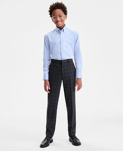 B By Brooks Brothers Big Boys Classic Flat-Front Pants