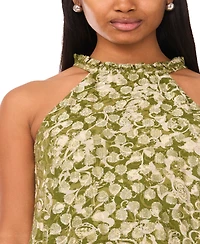 CeCe Women's Sleeveless Halter Neck Dress