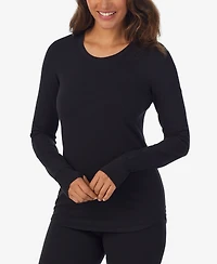Cuddl Duds Petite Scoop Neck Long Sleeve Top