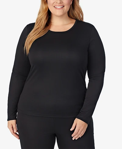 Cuddl Duds Plus Size Long Sleeve Crewneck Top