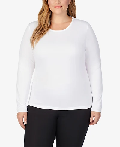 Cuddl Duds Plus Size Long Sleeve Crewneck Top