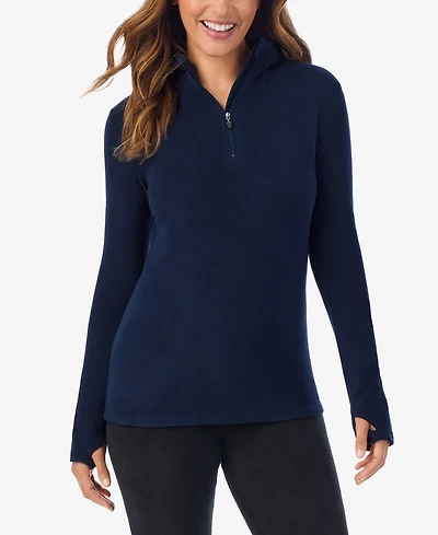 Cuddl Duds Women's Long Sleeve Half-Zip Hoodie