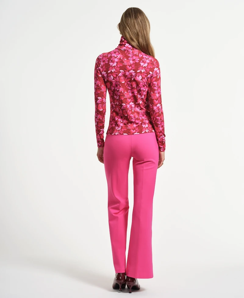 Isaac Mizrahi Women's Long Sleeve Layering Turtle Neck Top