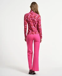 Isaac Mizrahi Women's Long Sleeve Layering Turtle Neck Top