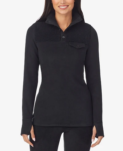 Cuddl Duds Petite Fleecewear Pull-On Top