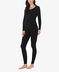 Cuddl Duds Petite Maternity Ballet Neck Long Sleeve Top