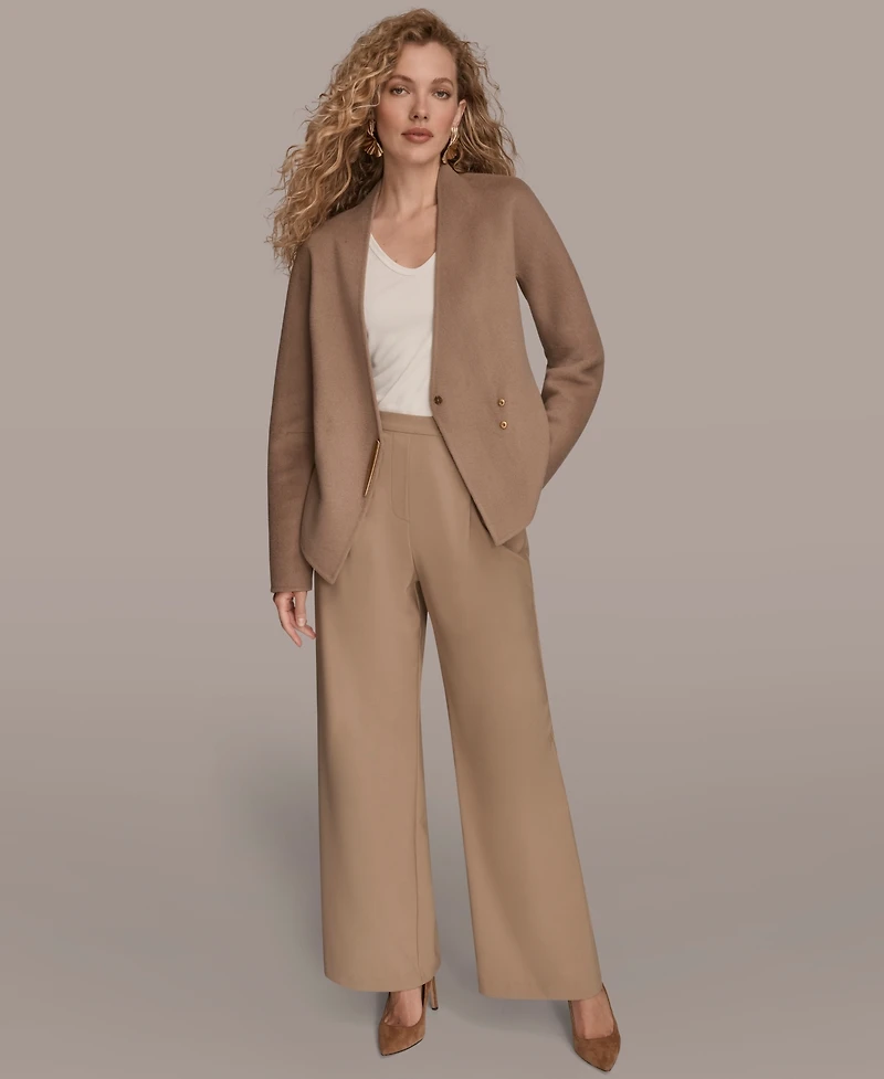 Donna Karan New York Women's Applique Detail V-Neck Jacket