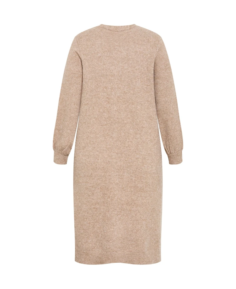 City Chic Women's Plus Eleni Cardigan Midi Dress