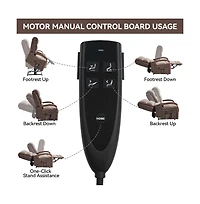 Maison Boucle Dual Motor Power Lift Recliner with Massage & Heat, Infinite Position Electric Chair Solid Wood Arms-Maison