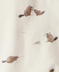 Little Planet by Carter's Baby Boys or Girls Organic Beaver Creek Print Sleep and Play Pajamas