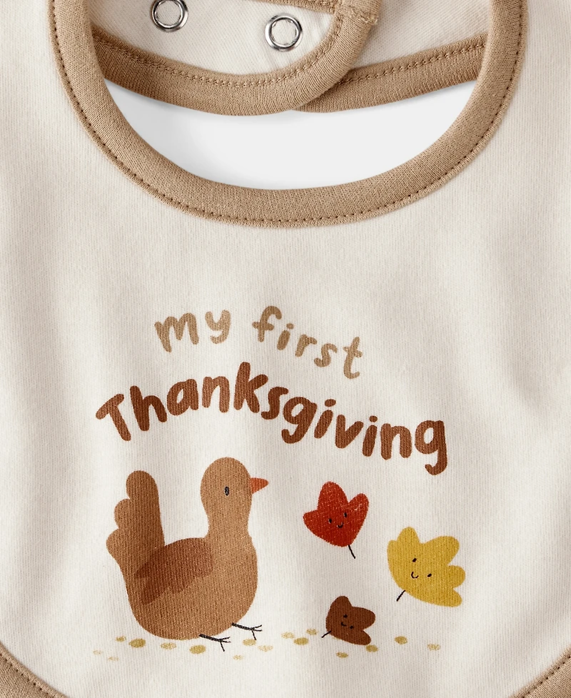 Carter's Baby Boys or Baby Girls My First Thanksgiving Teething Bib