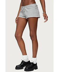 Edikted Womens Leeroy French Terry Shorts