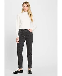 Olsen Mona Fit Slim Leg Leopard Print Pant