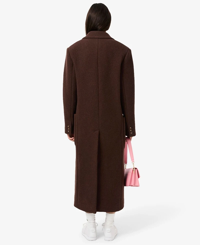 Lacoste Usa Women's Relaxed Fit Tailored Trench Coat