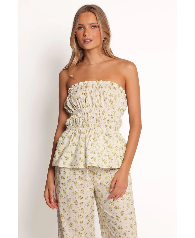 Petal and Pup Ruthie Strapless Top - Ditsy Floralal