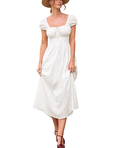 Cupshe Women's A Simple Thing White Midi Beach Dress