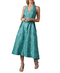 Coast Halter Jacquard Drop Waist Dress