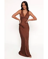 Petal and Pup Women's Velman Skirt - Brown Polka Dot