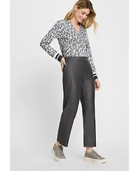 Olsen Mona Fit Straight Leg Coated Pull-On Pant