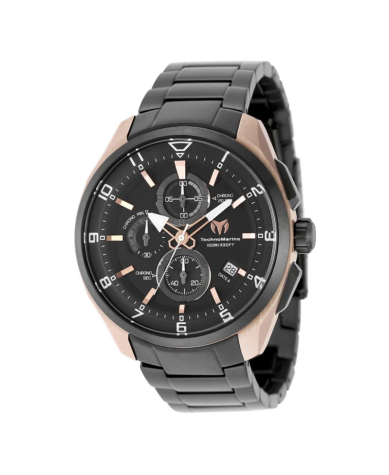 Technomarine Men's Tm-318122 Ocean Quartz Black Dial Watch