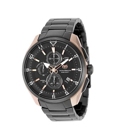 Technomarine Men's Tm-318122 Ocean Quartz Black Dial Watch