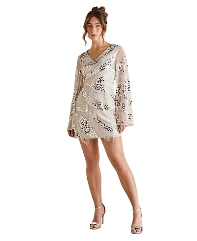 Coast Women's Flare Sleeve Sequin Mini Dress