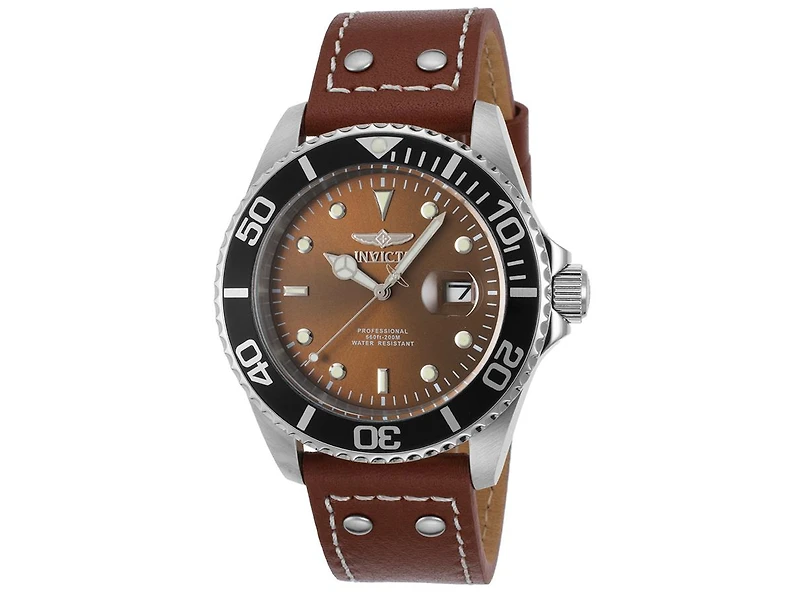 Invicta Men's 22070 Pro Diver Quartz 3 Hand Brown Dial Watch