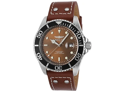 Invicta Men's 22070 Pro Diver Quartz 3 Hand Brown Dial Watch