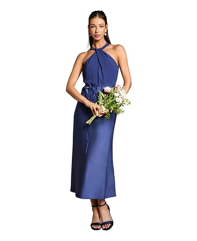 Oasis Women's Satin Halter Neck Bridesmaid Dress