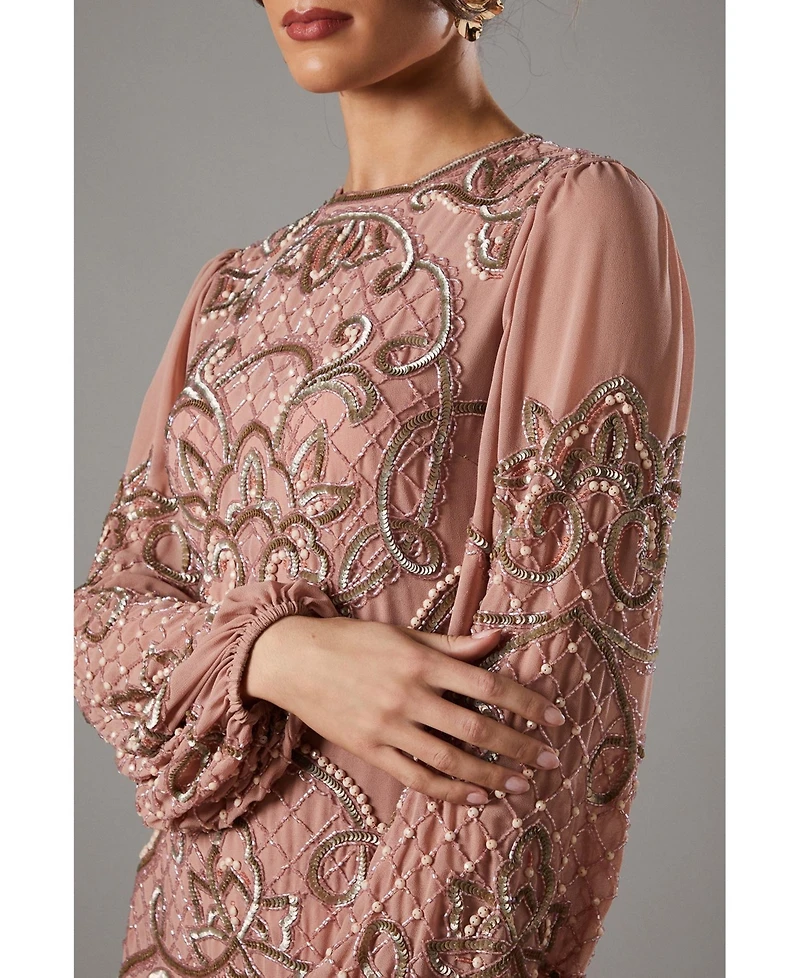 Coast Women's Muse Chiffon Embellished Mini Dress