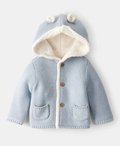 Carter's Baby Boys Sherpa-Lined Cardigan