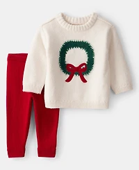 Carter's Baby Girls Long Sleeve Sweater and Pants, 2-Piece Set